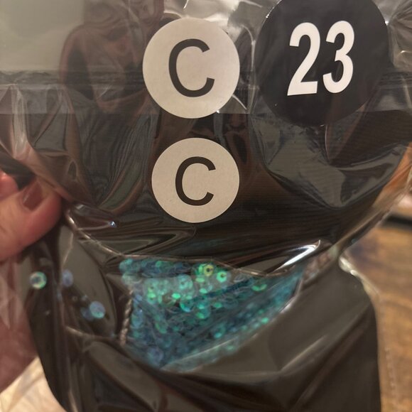 Black Long Sleeve Sweater With Sequin Champagne Glass By Sweaterworks - XL - Picture 6 of 7